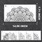 4-Pack Large Mandala Stencils – Reusable Half Mandala Templates (14.5 x 7.7 in) for DIY Painting on Walls, Fabric, Wood, Rocks & Home Decor